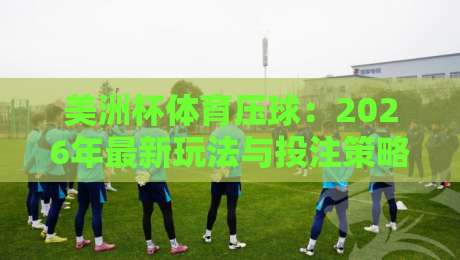美洲杯体育压球：2026年最新玩法与投注策略深度解析