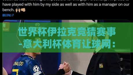 世界杯伊拉克竞猜赛事-意大利杯体育让球网：2026年跨境投注新玩法深度解析